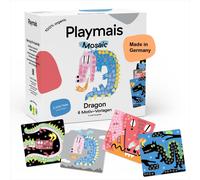 Playmais Mosaic Dragon Knutselset, 2300 delen, natuurlijk speelgoed, incl. spons