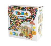 PlayMais Window Autunno-Inverno Kit Fai da Te per Bambini da 3 Anni in su I Set con 2300 Pezzi Colorati, Formato Mosaic I creatività e abilità motorie I Giocattolo Naturale