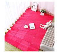 Playmat Interlocking Carpet Tiles Pack Of 10 Multicolor 12x12 inch(Rose Red)