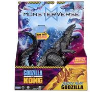Playmates MonsterVerse - Statuetta Godzilla vs. Kong Battle Roar Godzilla | Sounds, elementi mobili, statuetta da 18 cm, per bambini dai 4 anni in su, batterie in set