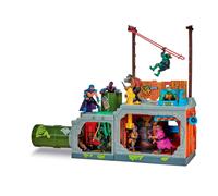 Playmates Set Da Gioco Esclusivo Modulo Mutante Edificio Segreto Coperchio Tombino Tartarughe Ninja 30 Cm