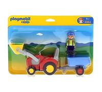 PLAYMOBIL 6964 TRATTORE CON BENNA E ROMORCHIO 1 2 3