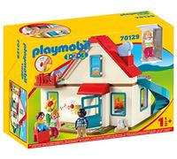 PLAYMOBIL 1.2.3 70129, Casa con famiglia, Con campanello funzionante ed effetti sonori, Dai 18 mesi
