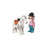 PLAYMOBIL 1.2.3 70404, Fantina con Cavallo, dai 18 Mesi ai 4 Anni