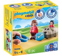 PLAYMOBIL 1.2.3 70406 Dog Train Car, for Children Ages 1.5 - 4