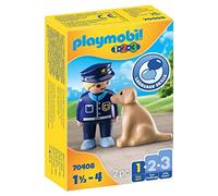 Playmobil - 1.2.3 - Police Officer With Dog ( 70408 ) ACC NUOVO