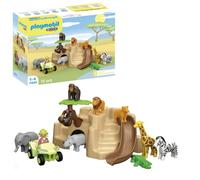 PLAYMOBIL 1.2.3 71594 Avventura nella Savana, con Vari Animali, Quad e Scivolo, Gioco educativo per Far Scoprire ai più Piccoli Le funzioni Base, Giocattolo per Bambini dai 12 Mesi in su