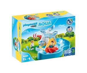 PLAYMOBIL 1.2.3 Aqua 70268, Ruota acquatica con giostrina, dai 2 Anni