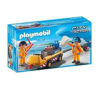 PLAYMOBIL 5396 - Veicolo Trasporto Bagagli con Addetti Pista, 2 Pezzi
