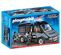 PLAYMOBIL 6043 - Mezzo Blindato della Polizia, Nero/Grigio