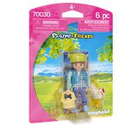 Playmobil 70030 Playmo Friends ragazza contadina con gallina e uova NUOVO in ...