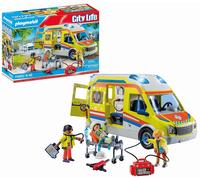 Playmobil 71202 City Life Ambulance with Lights and Sound, toy playset suitable