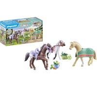 Playmobil 71356 set 3 cavalli con selle per bambini dai 4 anni in su