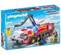 PLAYMOBIL 71371 veicolo antincendio aeroportuale con luce e suono, Piccolo