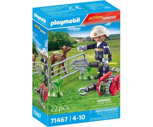 Playmobil 71467 Action Heroes: Firefighting Mission: Animal Rescue, thrilling ac