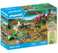 Playmobil dinos 71523 campo base con dinosauri per bambini dai 4 anni