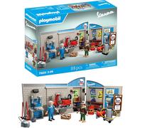 PLAYMOBIL - Cars 71620 Garage Vespa Anni 60, comprensiva di Piattaforma di Solle