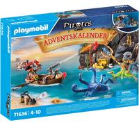 Calendario dell'avvento playmobil 71636: pirati per bambini 4+ - 24 sorprese tema piratesco