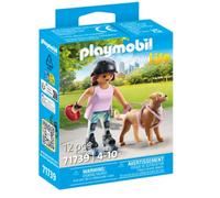 PLAYMOBIL 71739 Jeune fille rolleuse avec Retriever