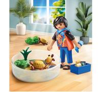 PLAYMOBIL 71748 Bambino con famiglia di tartarughe nel terrario, La mia vita, 20 pezzi, dai 4 anni in su