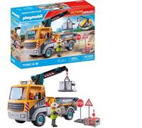 Playmobil 71750 Action Heroes Camion da Cantiere con Gru