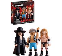 PLAYMOBIL | WWE® | Attitude Era Multipack | Set di personaggi con Undertaker, Stone Cold Steve Austin e Triple H | Per fan da 5 anni | 71957