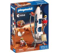 PLAYMOBIL Space ESA Mars Research Rocket | Razzo modulare con rampa di lancio e 2 astronauti | Set di giocattoli spaziali di alta qualità | Per bambini dai 4 anni in su | 72011