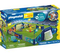 PLAYMOBIL | My Life | Football Arena | Campo da gioco con meccanismo di tiro e 2 cancelli | Giocattoli da calcio dai 4 anni in su, 72056