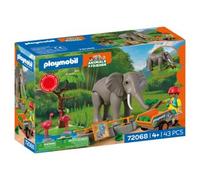 PLAYMOBIL 72068 - Animals & friends - Elefante con Guardiano di Zoo - 1 pz.