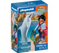 PLAYMOBIL 72091 - Zoo: Delfino e Visitatore - 1 pz.