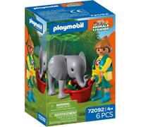 PLAYMOBIL 72092 - Zoo: Cucciolo di Elefante con Custode - 1 pz.