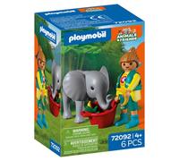 Playmobil 72092 zoo: cucciolo di elefante con custode