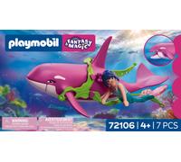PLAYMOBIL | Fantasy & Magic | Orca con sirena | Grande Orca con bracciale portatile di alghe | Giocattoli per bambini dai 4 anni in su, 72106