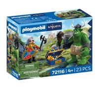 PLAYMOBIL | Cavalieri | Troll con il tesoro dei Cavalieri del Leone | Personaggio troll con clava mobile e scrigno del tesoro | Giocattolo per bambini dai 4 anni in su | 72116