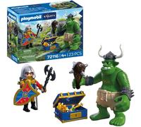 Playmobil Troll With Lion Knight Treasure Construction Game Verde Bambini