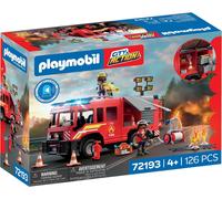 PLAYMOBIL | City Action | Automezzo di soccorso dei pompieri | Veicolo con luci e suoni, cannone ad acqua, proiettili in schiuma e ampia attrezzatura | Per bambini da 4 anni | 72193