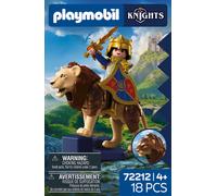 PLAYMOBIL 72212 - Knights - Leone con Cavaliere d'Oro - 1 pz.