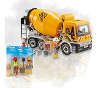 PLAYMOBIL 9887 Miscelatore per calcestruzzo City Action cantiere senza motore 70272 Due lavoratori edili - lavoro di squadra perfetto per emozionanti avventure in cantiere!
