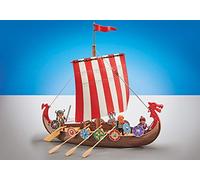 Playmobil - 9891 - History - Drakkar e 3 vichinghi - in imballaggio in plastica, senza scatola di cartone blu