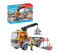 PLAYMOBIL | Action Heroes | Camion da Cantiere con Gru | Giocattolo da Costruzione per Bambini | Set da Cantiere | Giocattolo per Bambini dai 4 Anni | 71750