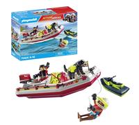 PLAYMOBIL Action Heroes 71464 Gommone dei Pompieri e acquascooter, Inclusi Masch