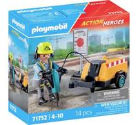 PLAYMOBIL 71752 - Action Heroes - Lavoratore con Martello Pneumatico - 1 pz.