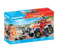 Playmobil action heroes 71824 - pick-up dei pompieri per bambini dai 4 anni