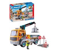 PLAYMOBIL | Action Heroes | Camion da Cantiere con Gru | Giocattolo da Costruzione per Bambini | Set da Cantiere | Giocattolo per Bambini dai 4 Anni | 71750