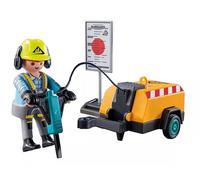 Playmobil Action Heroes Set 71752 Operaio edile con compressore NUOVO SENZA...