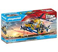 PLAYMOBIL Air Stuntshow 70833 Elicottero con Troupe per Le Riprese, Aereo Giocattolo con Equipaggio, Giocattoli per Bambini dai 5 Anni