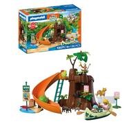 PLAYMOBIL | Animals & Friends | Zoo Gita nella giungla | Grande albero della giungla con canoa e lama di catapulta | giocattolo per bambini dai 4 anni in su | 72071