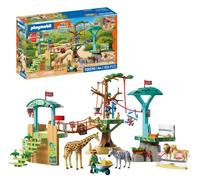 PLAYMOBIL | Animals & Friends | Zoo Parco avventura con animali | 3 piattaforme con funivia e ponte sospeso | gioco per bambini dai 4 anni in su | 72070
