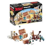 PLAYMOBIL Asterix 71268 Numerobis e la Battaglia del Palazzo, catapulta Romana funzionante, Obelix, Numerobis e Idefix, Giocattolo per Bambini dai 5 Anni in su