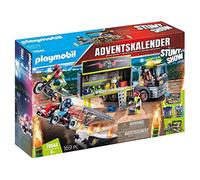 PLAYMOBIL Calendario dell'Avvento XXL 70544 Stuntshow incluso, per bambini dai 4 anni in su